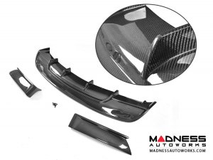 Tesla Model S Rear Diffuser w/ Custom Splitters - Carbon Fiber